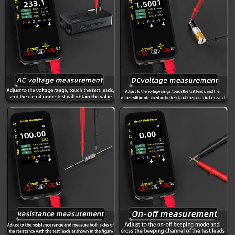 BSIDE S500 High-Precision Digital Graphic Recording Multimeter Color Screen 20000-Character Multimeter - Digital Multimeter by BSIDE | Online Shopping UK | buy2fix