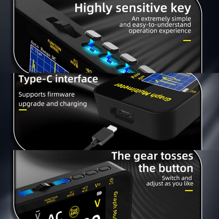 BSIDE S500 High-Precision Digital Graphic Recording Multimeter Color Screen 20000-Character Multimeter - Digital Multimeter by BSIDE | Online Shopping UK | buy2fix