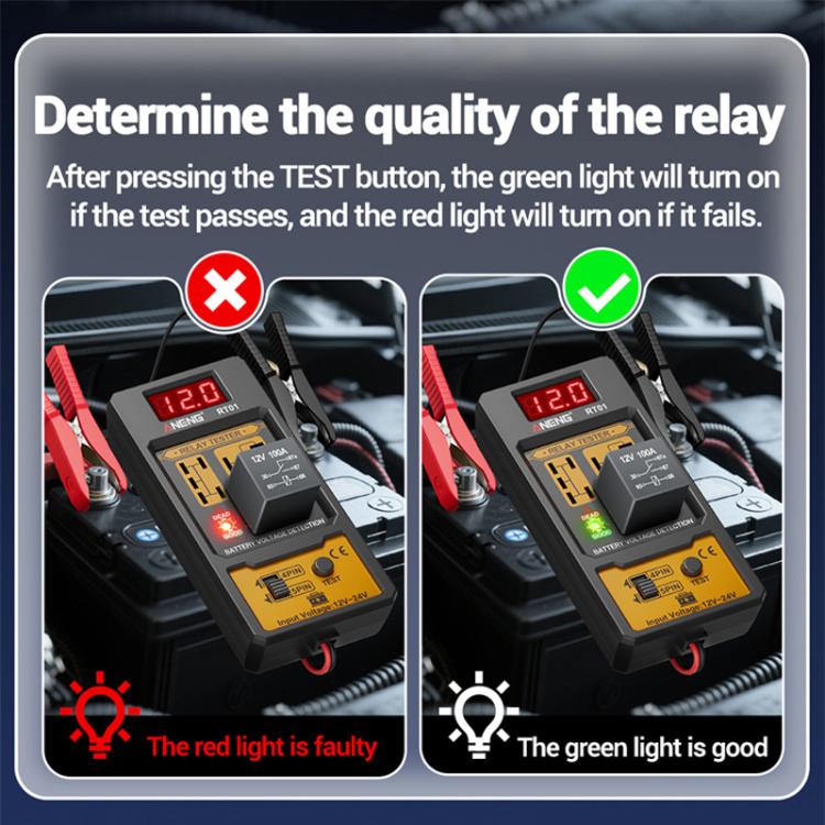 ANENG 12V/24V Car Battery Relay Four-Pin Digital Display Tester(RT01) - Electronic Test by ANENG | Online Shopping UK | buy2fix