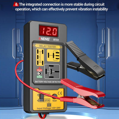 ANENG 12V/24V Car Battery Relay Four-Pin Digital Display Tester(RT01) - Electronic Test by ANENG | Online Shopping UK | buy2fix