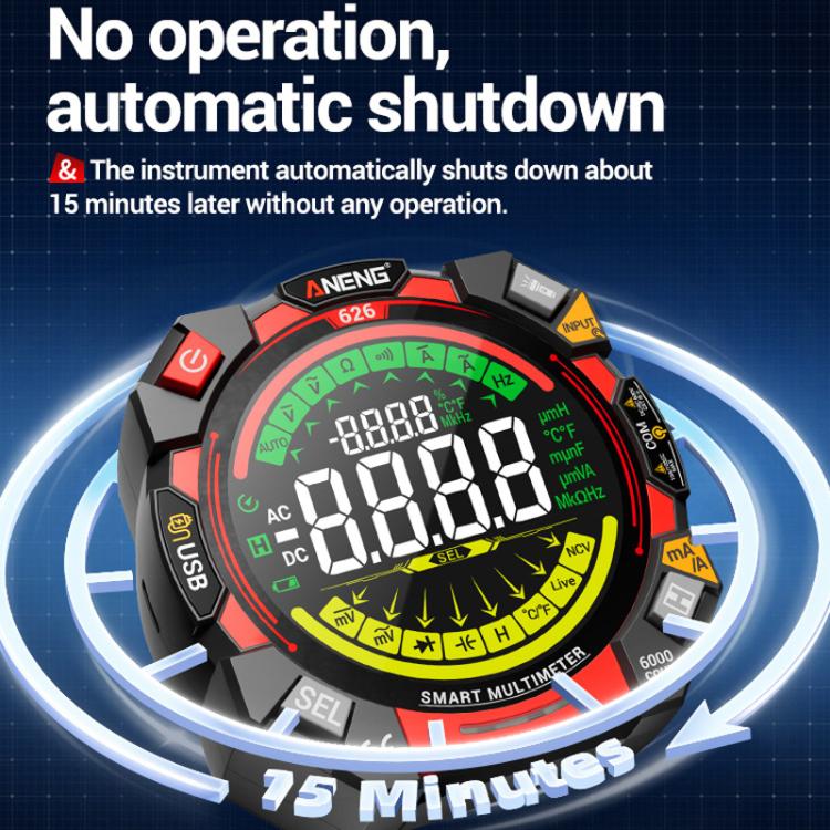 ANENG Intelligent High-precision Double-tube Fuse Digital Multimeter(626) - Digital Multimeter by ANENG | Online Shopping UK | buy2fix