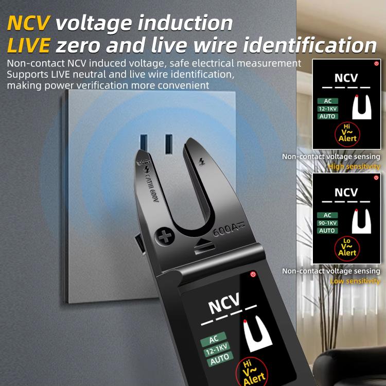 BSIDE U5 600A Intelligent High-Precision Clamp Meter U-Type Multimeter - Digital Multimeter by BSIDE | Online Shopping UK | buy2fix