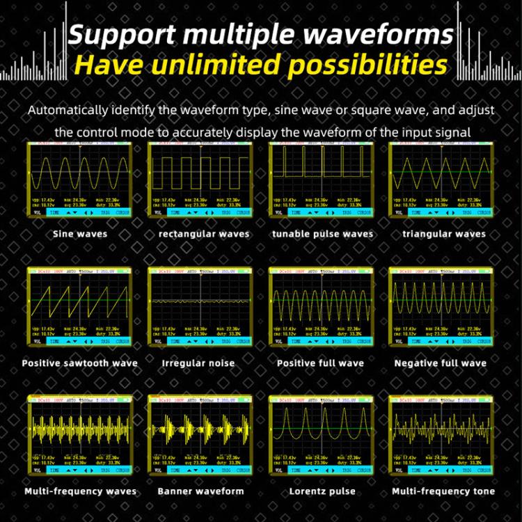 BSIDE OT4 Miniature Oscilloscope Signal Generator Rechargeable Handheld Color Screen 50MHz Oscilloscope - Other Tester Tool by BSIDE | Online Shopping UK | buy2fix