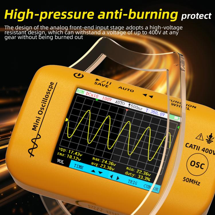 BSIDE OT4 Miniature Oscilloscope Signal Generator Rechargeable Handheld Color Screen 50MHz Oscilloscope - Other Tester Tool by BSIDE | Online Shopping UK | buy2fix