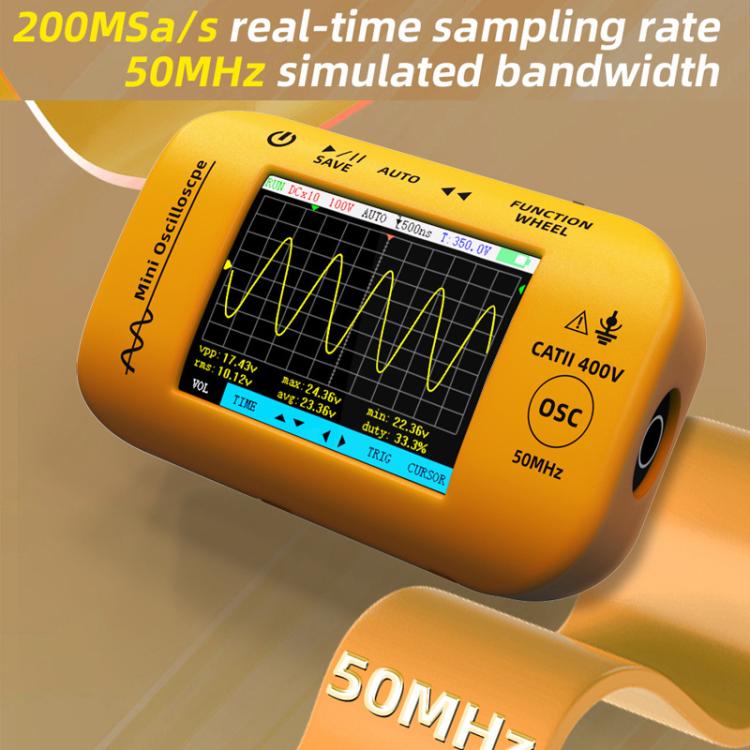 BSIDE OT4 Miniature Oscilloscope Signal Generator Rechargeable Handheld Color Screen 50MHz Oscilloscope - Other Tester Tool by BSIDE | Online Shopping UK | buy2fix