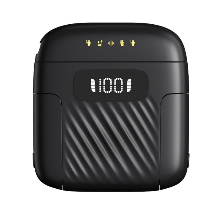 One To Two Mini Wireless Collar-clip Noise-cancelling Microphone With Charging Case(Black) - Microphone by buy2fix | Online Shopping UK | buy2fix