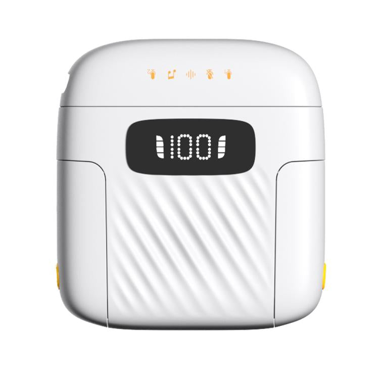 One To Two Mini Wireless Collar-clip Noise-cancelling Microphone With Charging Case(White) - Microphone by buy2fix | Online Shopping UK | buy2fix