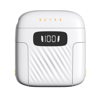 One To Two Mini Wireless Collar-clip Noise-cancelling Microphone With Charging Case(White) - Microphone by buy2fix | Online Shopping UK | buy2fix