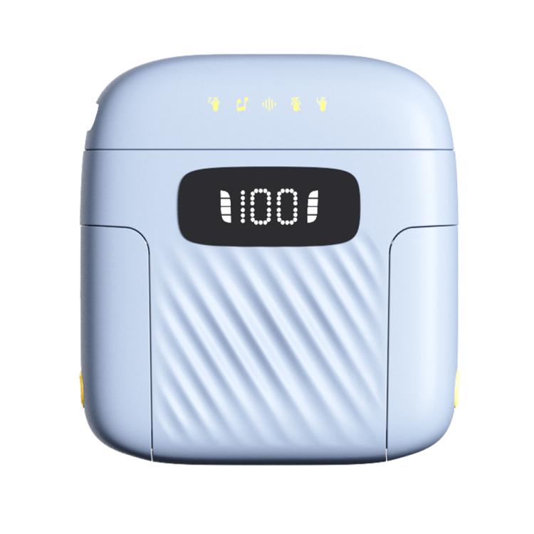 One To Two Mini Wireless Collar-clip Noise-cancelling Microphone With Charging Case(Blue) - Microphone by buy2fix | Online Shopping UK | buy2fix