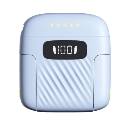 One To Two Mini Wireless Collar-clip Noise-cancelling Microphone With Charging Case(Blue) - Microphone by buy2fix | Online Shopping UK | buy2fix