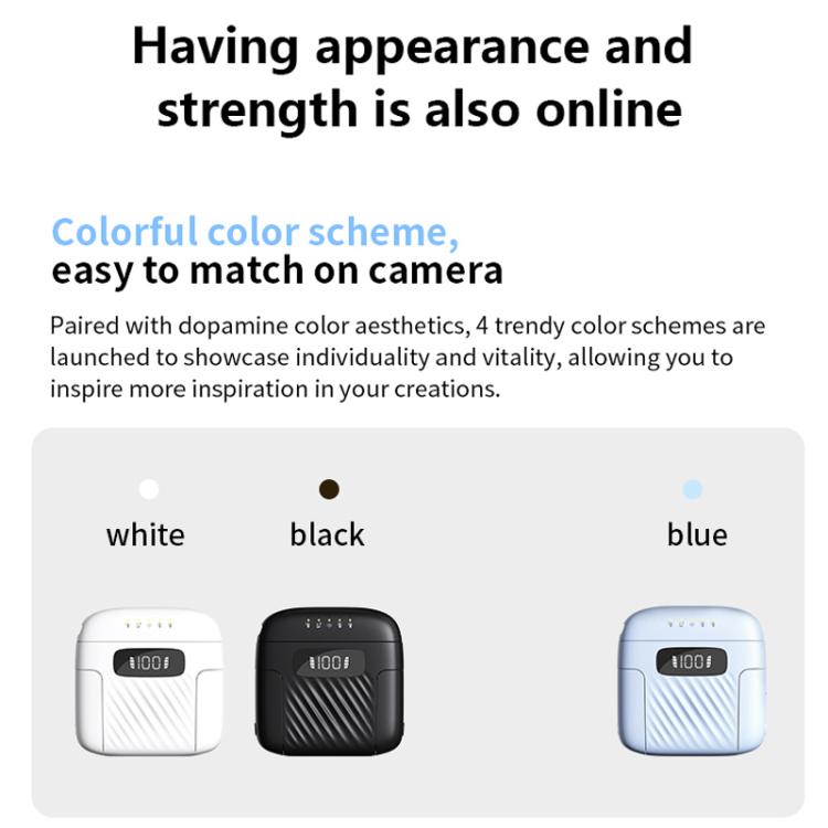 One To Two Mini Wireless Collar-clip Noise-cancelling Microphone With Charging Case(White) - Microphone by buy2fix | Online Shopping UK | buy2fix