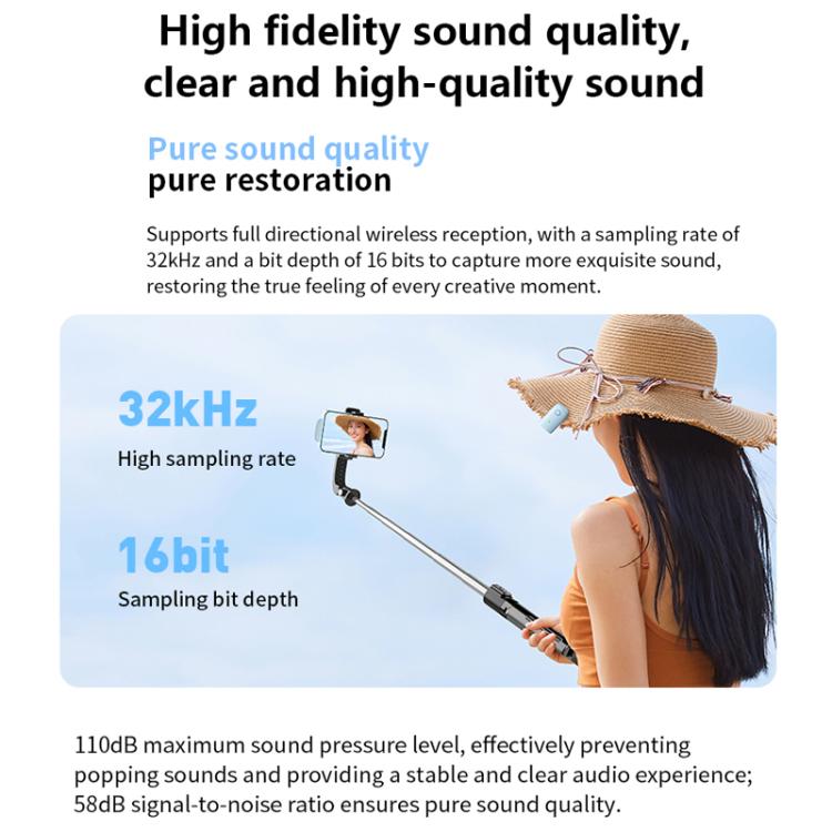 One To Two Mini Wireless Collar-clip Noise-cancelling Microphone With Charging Case(White) - Microphone by buy2fix | Online Shopping UK | buy2fix