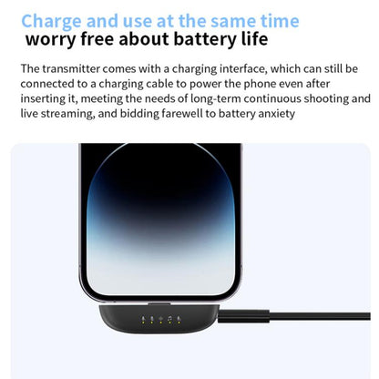 One To Two Mini Wireless Collar-clip Noise-cancelling Microphone With Charging Case(Blue) - Microphone by buy2fix | Online Shopping UK | buy2fix