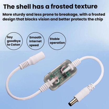 HuaGu 30cm Router Timed Restart Line Controller Power Failure Smart Reset Connection Cable WiFi Relay, Color: 24H Transparent - Modem by HuaGu | Online Shopping UK | buy2fix