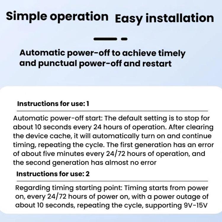 HuaGu 30cm Router Timed Restart Line Controller Power Failure Smart Reset Connection Cable WiFi Relay, Color: 72H Transparent - Modem by HuaGu | Online Shopping UK | buy2fix