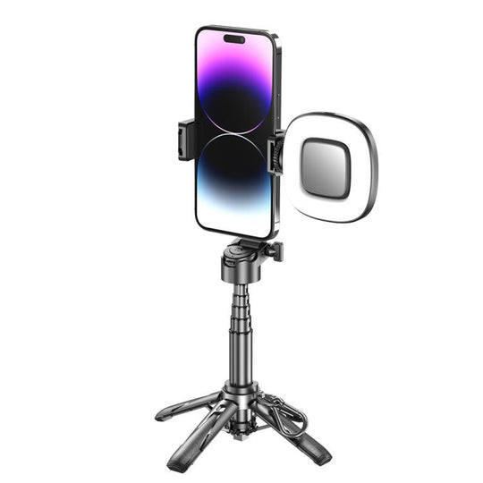 Portable Retractable Bluetooth Selfie Stick For Mobile Phones, Color: P15-H1 Black