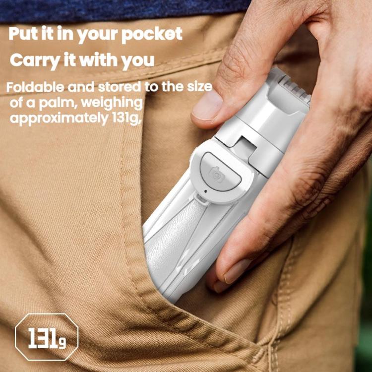 Portable Retractable Bluetooth Selfie Stick For Mobile Phones, Color: P15-H1 White - Selfie Sticks by buy2fix | Online Shopping UK | buy2fix