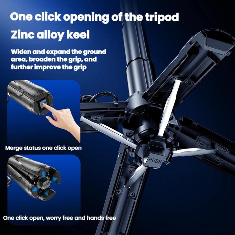 Portable Retractable Bluetooth Selfie Stick For Mobile Phones, Color: P15-H1 Black - Selfie Sticks by buy2fix | Online Shopping UK | buy2fix