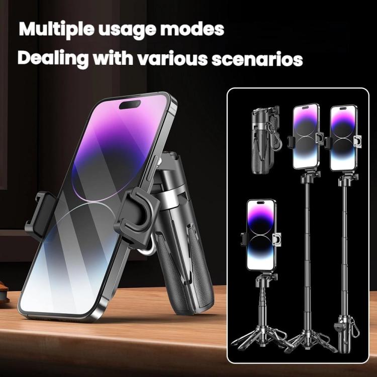 Portable Retractable Bluetooth Selfie Stick For Mobile Phones, Color: P15-H1 White - Selfie Sticks by buy2fix | Online Shopping UK | buy2fix