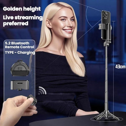 Portable Retractable Bluetooth Selfie Stick For Mobile Phones, Color: P15-H2 Black - Selfie Sticks by buy2fix | Online Shopping UK | buy2fix