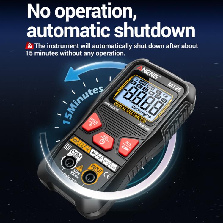 ANENG Anti-burn Electrical Digital Display Fully Automatic Digital Multimeter(M126) - Digital Multimeter by ANENG | Online Shopping UK | buy2fix
