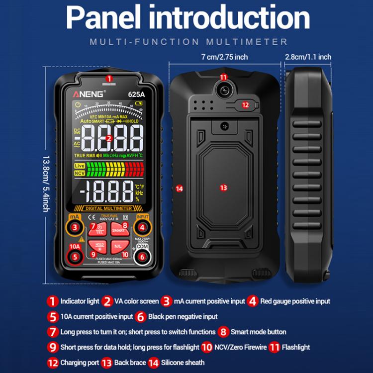 ANENG Intelligent Digital Maintenance Electrician Charging Multimeter(625A) - Digital Multimeter by ANENG | Online Shopping UK | buy2fix