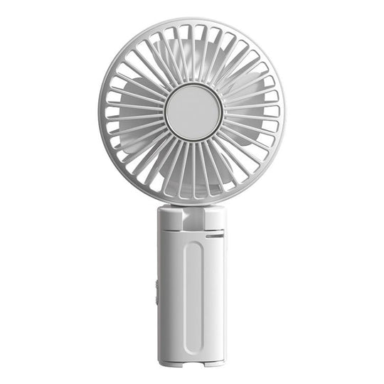 Folding Hanging Umbrella Fan USB Handheld Portable Umbrella Clip Fan Compact Desktop Fan(White)