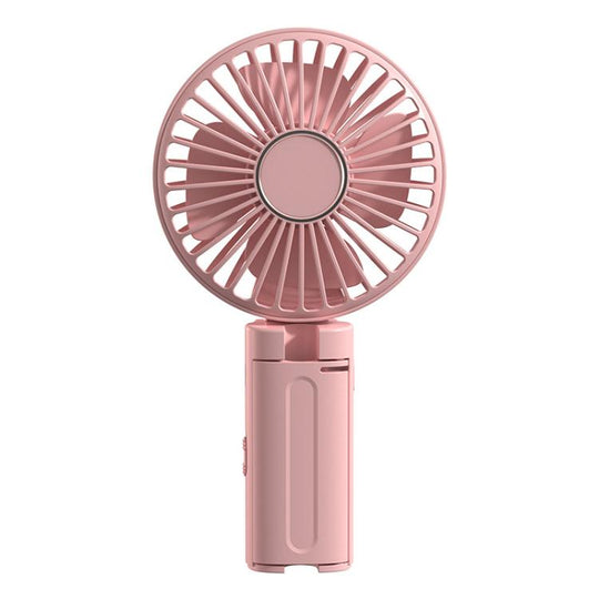 Folding Hanging Umbrella Fan USB Handheld Portable Umbrella Clip Fan Compact Desktop Fan(Pink)
