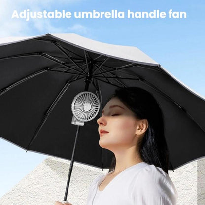 Folding Hanging Umbrella Fan USB Handheld Portable Umbrella Clip Fan Compact Desktop Fan(Black) - Electric Fans by buy2fix | Online Shopping UK | buy2fix