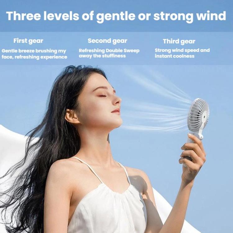 Folding Hanging Umbrella Fan USB Handheld Portable Umbrella Clip Fan Compact Desktop Fan(White) - Electric Fans by buy2fix | Online Shopping UK | buy2fix