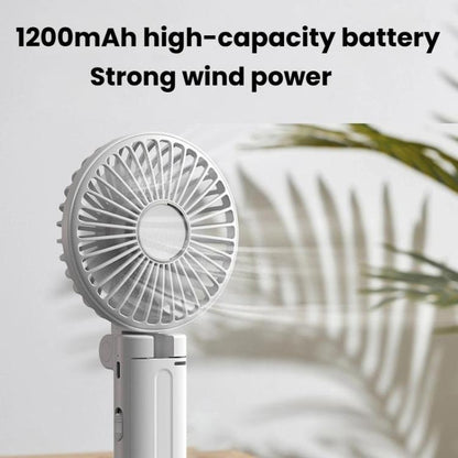 Folding Hanging Umbrella Fan USB Handheld Portable Umbrella Clip Fan Compact Desktop Fan(White) - Electric Fans by buy2fix | Online Shopping UK | buy2fix