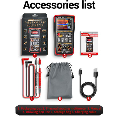 ANENG 2 In 1 HD Infrared Thermal Imager Digital Multimeter(AR01) - Digital Multimeter by ANENG | Online Shopping UK | buy2fix