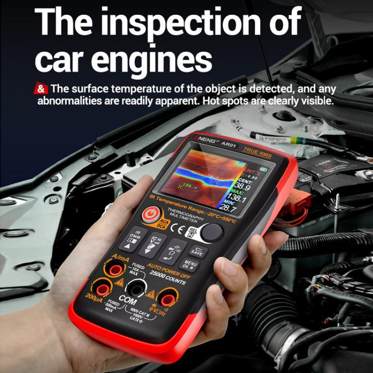 ANENG 2 In 1 HD Infrared Thermal Imager Digital Multimeter(AR01) - Digital Multimeter by ANENG | Online Shopping UK | buy2fix