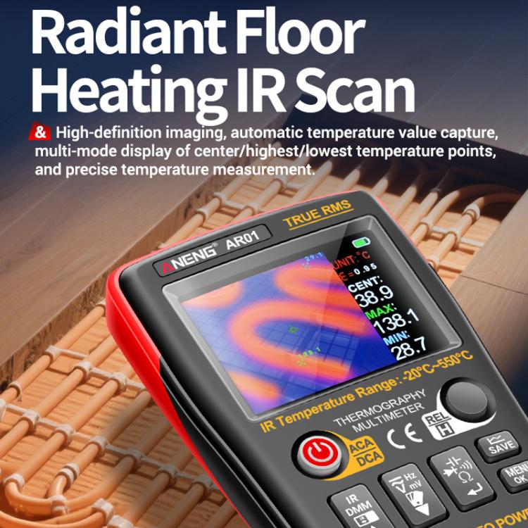 ANENG 2 In 1 HD Infrared Thermal Imager Digital Multimeter(AR01) - Digital Multimeter by ANENG | Online Shopping UK | buy2fix