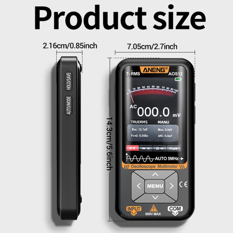 ANENG 2 In 1 Handheld Color Screen Oscilloscope Digital Multimeter(AOS12) - Digital Multimeter by ANENG | Online Shopping UK | buy2fix