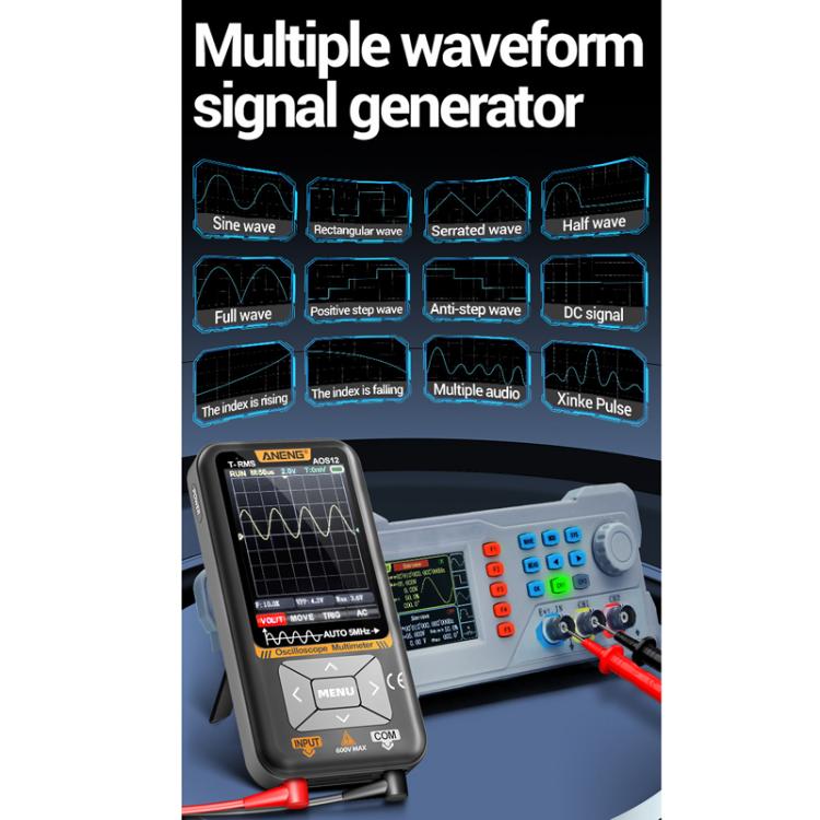ANENG 2 In 1 Handheld Color Screen Oscilloscope Digital Multimeter(AOS12) - Digital Multimeter by ANENG | Online Shopping UK | buy2fix
