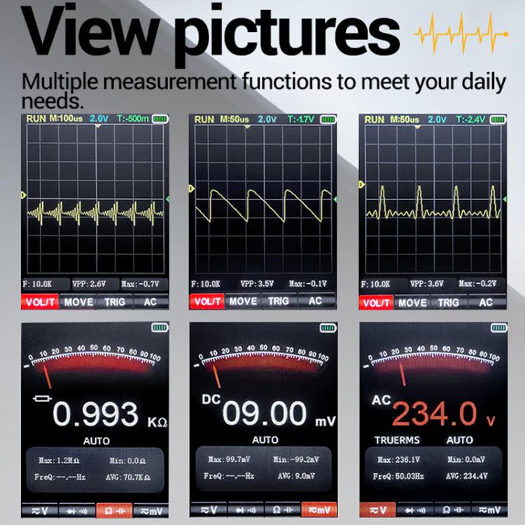 ANENG 2 In 1 Handheld Color Screen Oscilloscope Digital Multimeter(AOS12) - Digital Multimeter by ANENG | Online Shopping UK | buy2fix