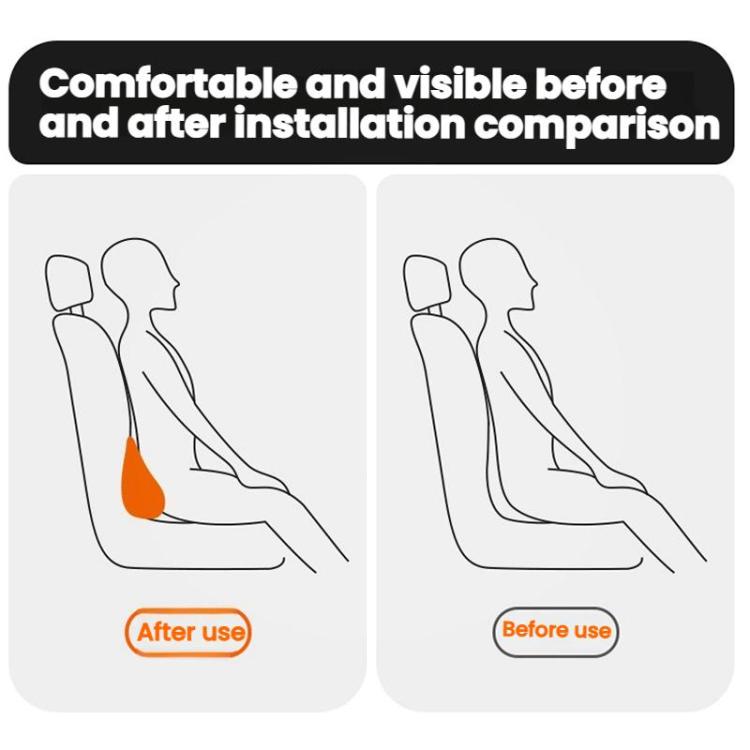 Car Driver Seat Memory Foam Support Lumbar Cushion(Four Seasons Orange) - Seat Accessories by buy2fix | Online Shopping UK | buy2fix