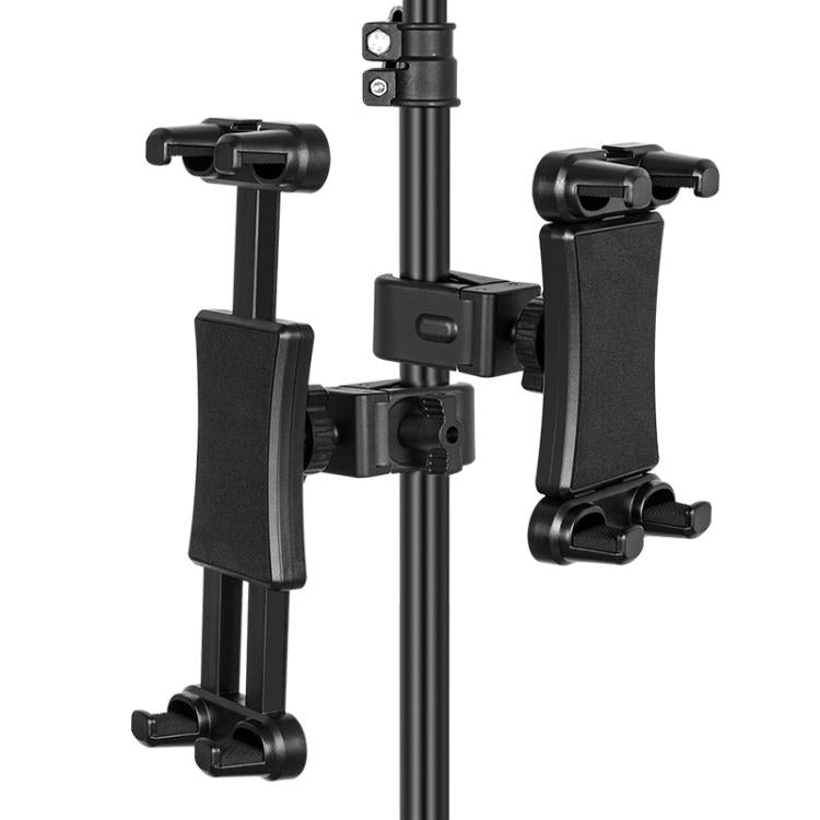 360-degree Rotation Tablet Phone Holder Adjustable Clamp Multifunctional Adapter Clip(Black) - Lazy Bracket by buy2fix | Online Shopping UK | buy2fix