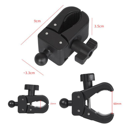 360-degree Rotation Tablet Phone Holder Adjustable Clamp Multifunctional Adapter Clip(Black) - Lazy Bracket by buy2fix | Online Shopping UK | buy2fix
