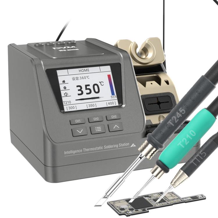 GVM H3 Smart 3 In 1 Electric Welding Station Mainboard Soldering Iron Smartphone Repair Smart Constant Temperature Soldering Iron EU Plug - Electric Soldering Iron by GVM | Online Shopping UK | buy2fix