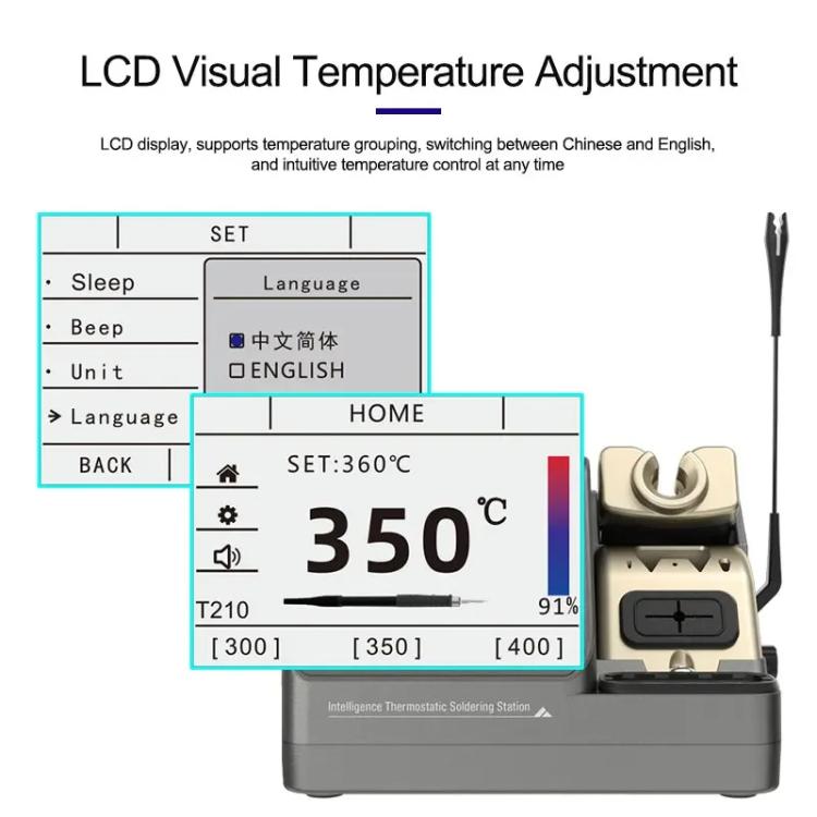 GVM H3 Smart 3 In 1 Electric Welding Station Mainboard Soldering Iron Smartphone Repair Smart Constant Temperature Soldering Iron EU Plug - Electric Soldering Iron by GVM | Online Shopping UK | buy2fix