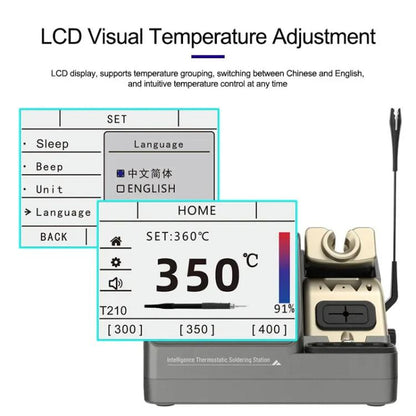 GVM H3 Smart 3 In 1 Electric Welding Station Mainboard Soldering Iron Smartphone Repair Smart Constant Temperature Soldering Iron EU Plug - Electric Soldering Iron by GVM | Online Shopping UK | buy2fix