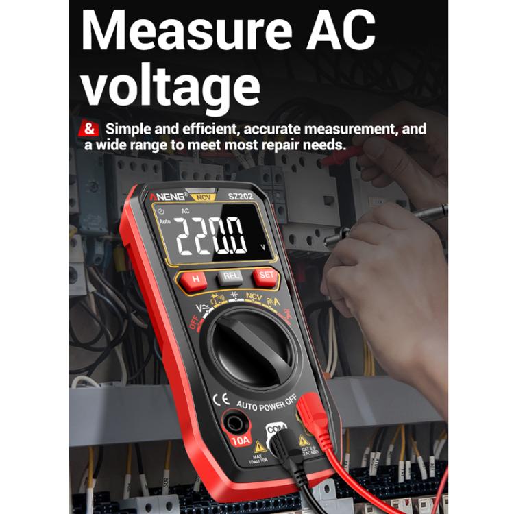 ANENG High-precision Maintenance Multi-function Digital Display Multimeter(Red) - Digital Multimeter by ANENG | Online Shopping UK | buy2fix