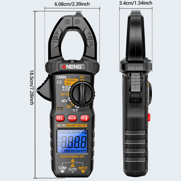 ANENG AC/DC Digital Intelligent Clamp Multimeter(Upgrade) - Digital Multimeter by ANENG | Online Shopping UK | buy2fix
