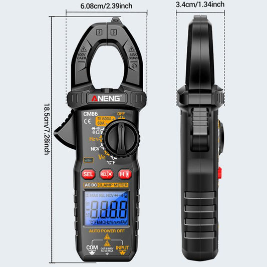ANENG AC/DC Digital Intelligent Clamp Multimeter(Upgrade) - Digital Multimeter by ANENG | Online Shopping UK | buy2fix
