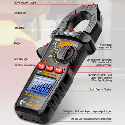 ANENG AC/DC Digital Intelligent Clamp Multimeter(Upgrade) - Digital Multimeter by ANENG | Online Shopping UK | buy2fix