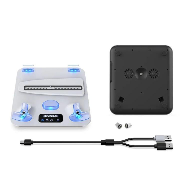 For PS5 / PS5 Slim / PS VR2 DOBE TP5-3550 Game Console Cooling Base Controller Charging Stand + Headphone Hanger - Charger & Power by DOBE | Online Shopping UK | buy2fix