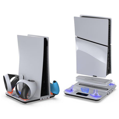 For PS5 / PS5 Slim / PS VR2 DOBE TP5-3550 Game Console Cooling Base Controller Charging Stand + Headphone Hanger - Charger & Power by DOBE | Online Shopping UK | buy2fix