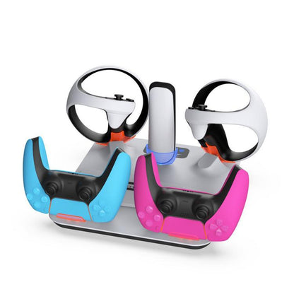 For PS5 / PS5 Slim / PS VR2 DOBE TP5-3550 Game Console Cooling Base Controller Charging Stand + Headphone Hanger - Charger & Power by DOBE | Online Shopping UK | buy2fix